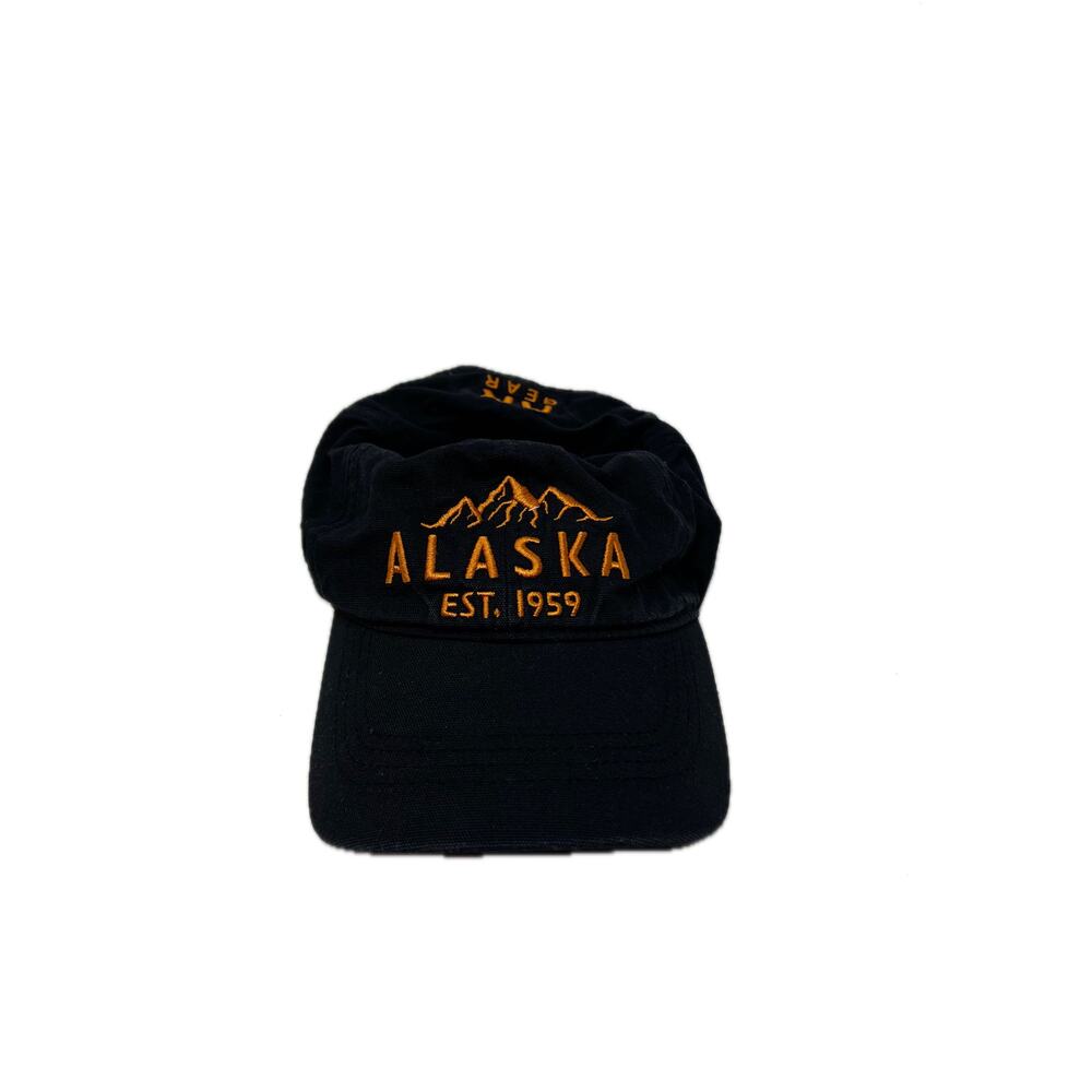 Alaska Gear Black Adjustable Baseball Cap 100% Cotton